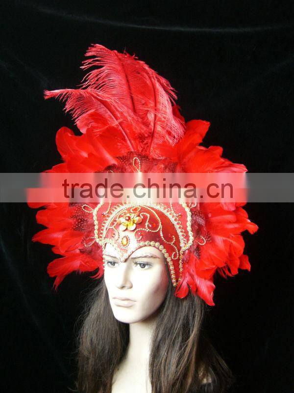 Beautiful headdress with Ostrich feather for girls/women/ladies