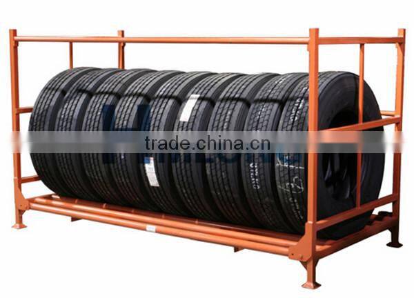 Stackable auto warehouse storage truck tire rack