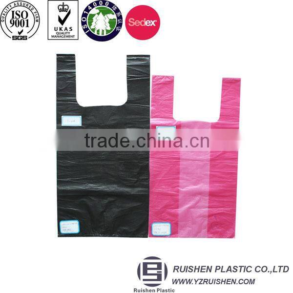 Colorful HDPE T-shirt Packing Bag Customized Size