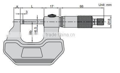 Precision Insize 3236-25B outside micrometer 0-25mm left and right hand