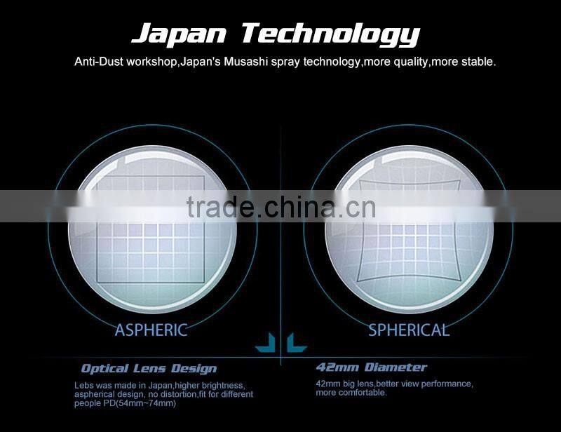 High Quality VR Box 3D Glasses Virtual Reality VR Box 2.0, ABS Plastic VR Box for Apple IOS, Android 4.0