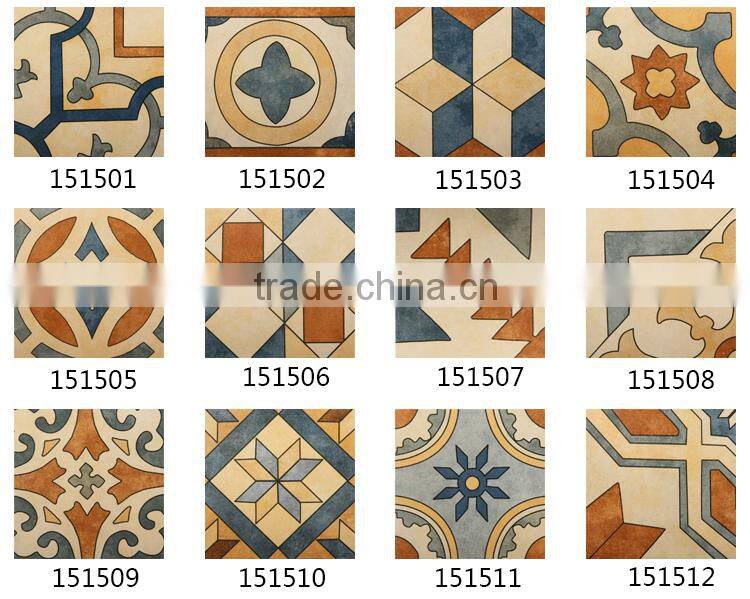 BATHROOM GLAZED CERAMIC vintage floor tiles