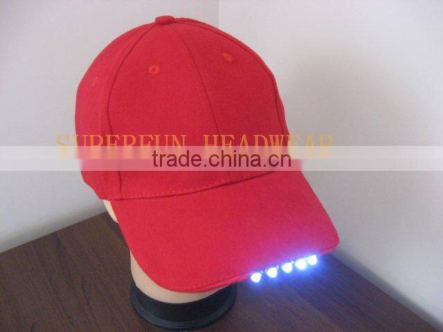 cheap cotton LED baseball caps