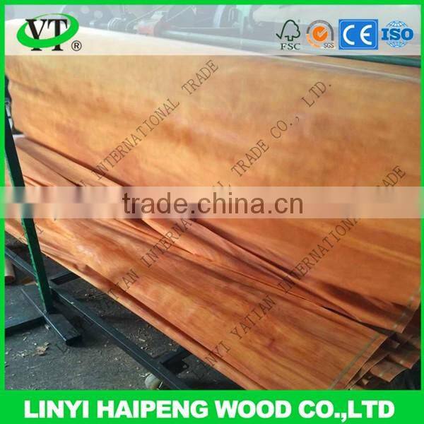 Linyi YATIAN Factory cheap 4*8ft 0.3mm grade C gurjan face veneer