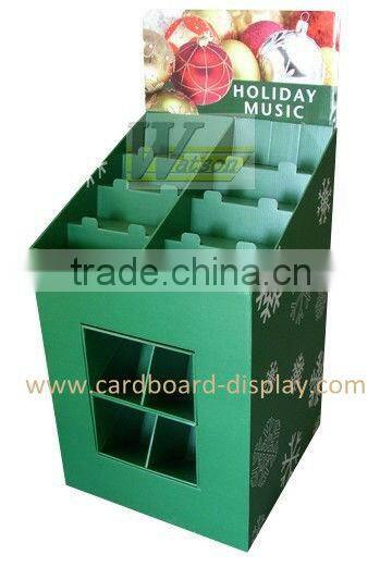 Floor cardboard display stand for Christmas gifts