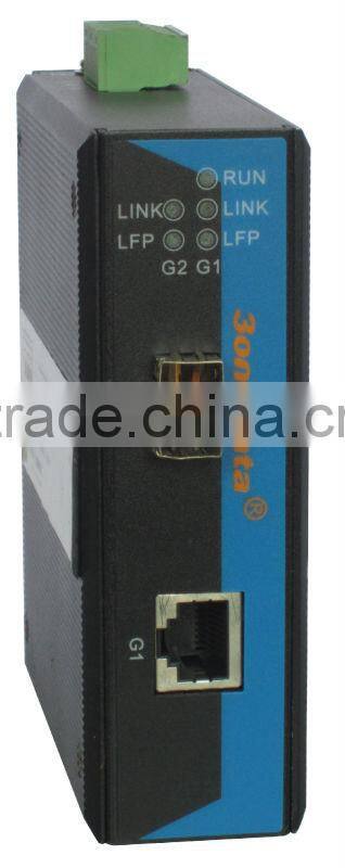 1-port Industrial Gigabit Ethernet media converter