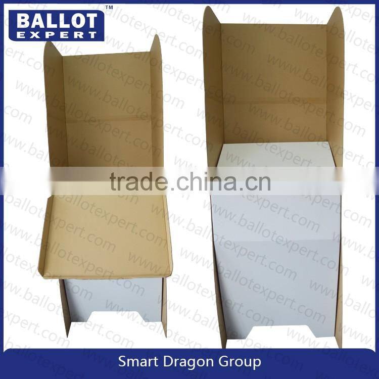 Portable cardboard single polloing booth for election