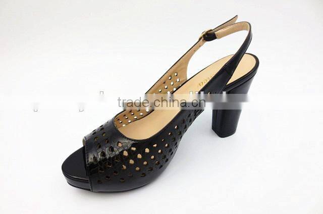 latest New high class middle heel slingback Sandals with net