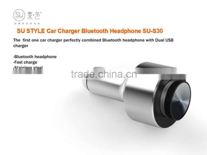 Sutyle SU-S30 high efficiency Cigarette lighter car battery charger,Bluetooth wireless car charger
