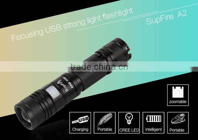 Hot sale cheap 950lm mini popular zoomable USB flashlight A2