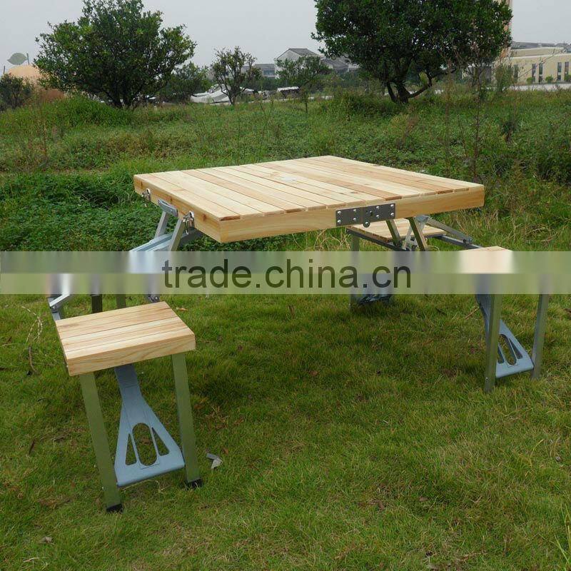 wooden garden folding table