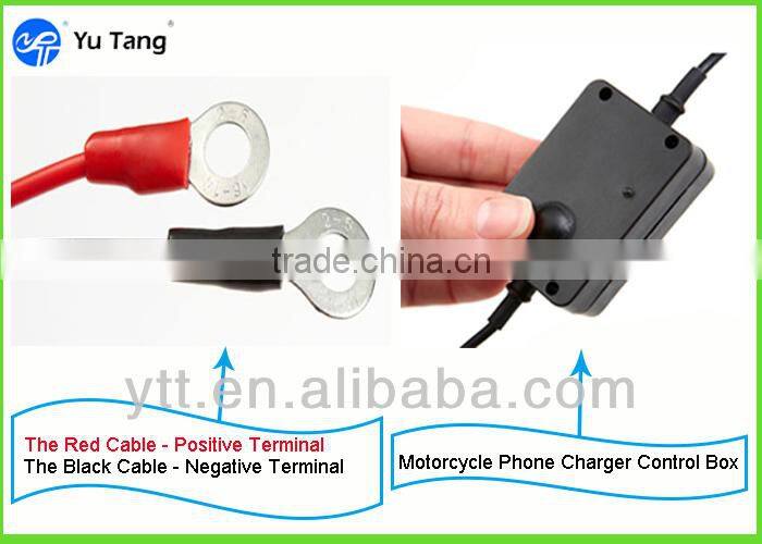 12-24v DC USB 5v 1A/2A connect with motorcycle charging mobile slim