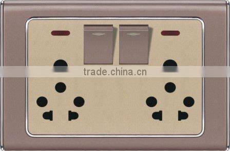 Two Gang Switch With 5/16 Socket And Indicator