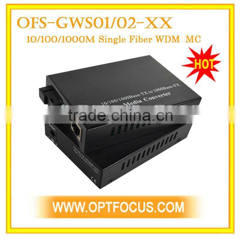 10/100/1000M Singlemode SX 20 km Fiber Media Converters