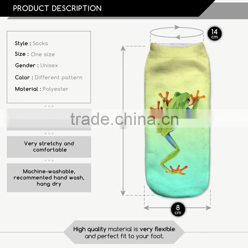 high quality 3d digital full print colorful cartoon cute boy tube socks