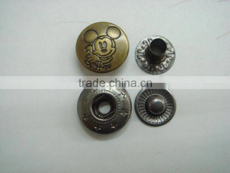 14mm mouse fancy logo waterproof snap button