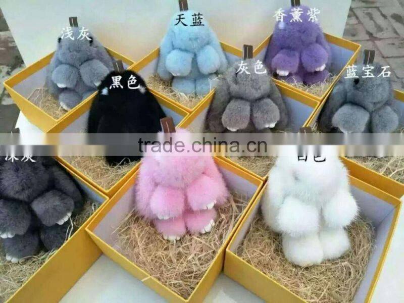 real rex rabbit fur stuffed rabbit fur toy