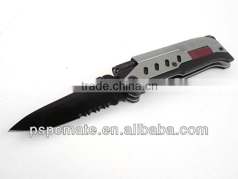 Black Tactical Hunting Knife w/ Fire Starter TK10609-70 for 2015 hot selling item