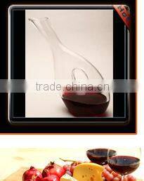 Promotional Crystal Clear Glass Decanter With Black Lid