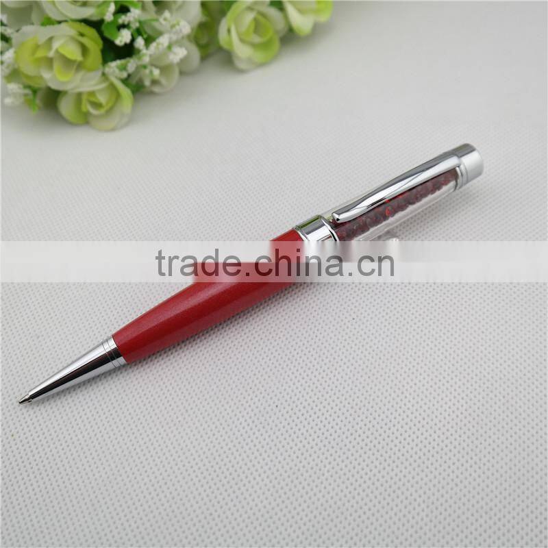 TCR-0802 Fat novelty crystal ball pen , 3 in 1 crystal pen with usb drive