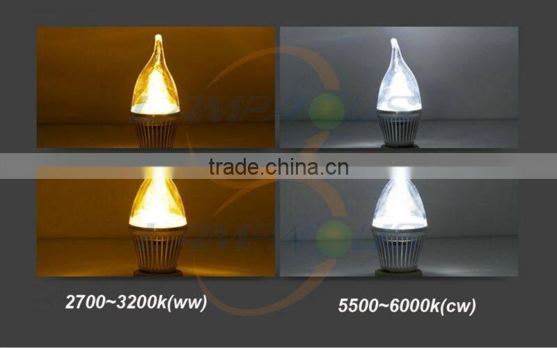E14 E27 B22 B15 3W Dimmable LED SMD Candle Bulbs Light Bayonet SES Chandelier Lamp