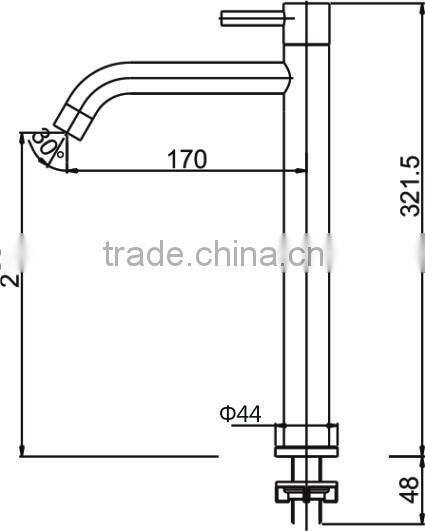 China sanitary ware water saver single lever basin cold tap