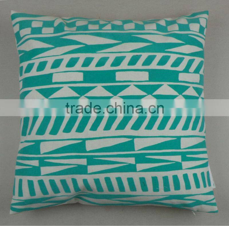 Geometry printed decorative seat cushion