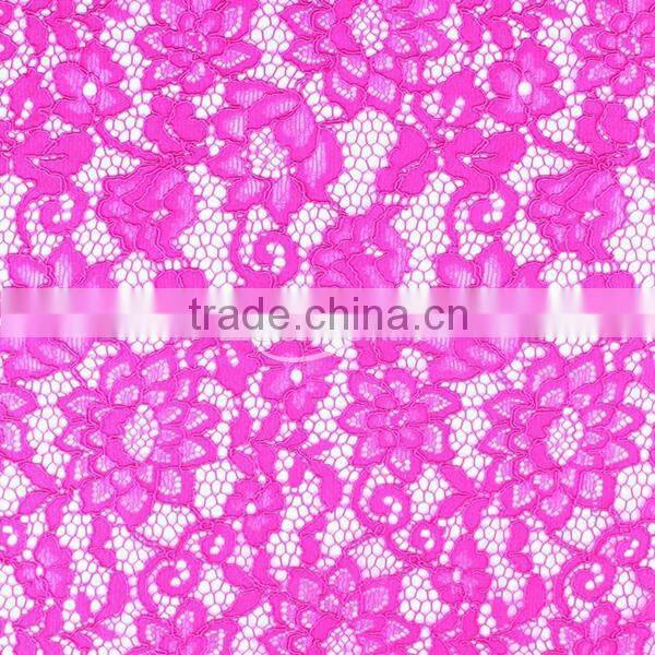 2016 hot selling raschel knit cotton nylon fabric lace wedding dresses