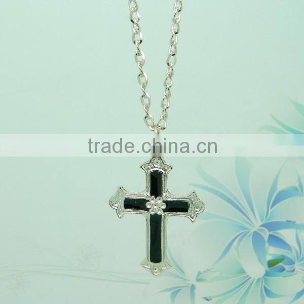 fashion metal necklace cross keychain