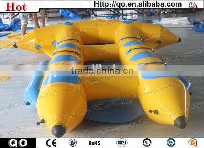 Unique inflatable water games flyfish banana boat
