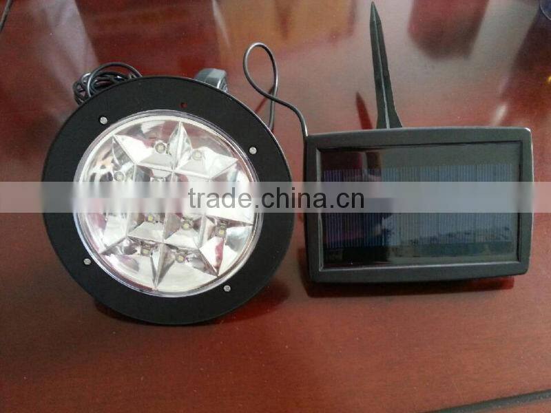 5W portable solar lighting system with FM radio music blue teeth/usb rejector/phone charge