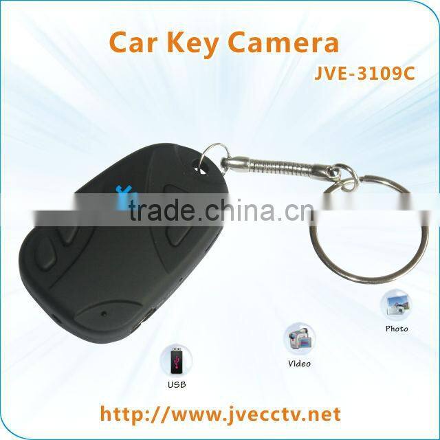 JVE-3109C 2014 Newest Smallest Hidden car key camera for taking evidence, investigation, video entertainment, key chain ect