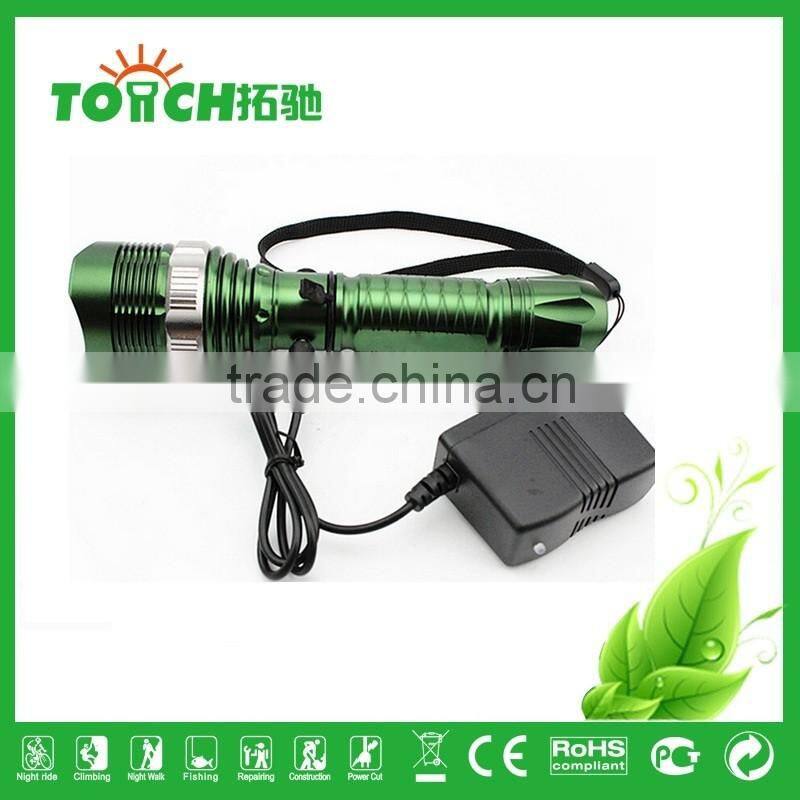 High Power 3 modes Flashlight Bike light Zoomable waterproof Camping LED Flashlight recharger flash light