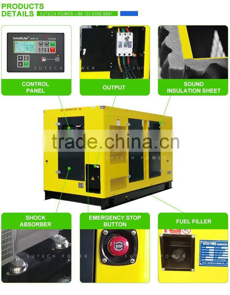 3 phase silent type 100kw generador diesel with automatic transfer switch