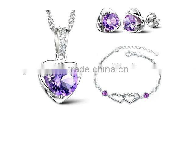 Pretty Style 925 Silver Silver Jewelry Ladies Wholesale Costume Jewelry Sets