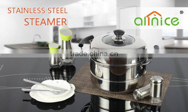 Allnice-30cm capsulated bottom stainless steel steamer pot