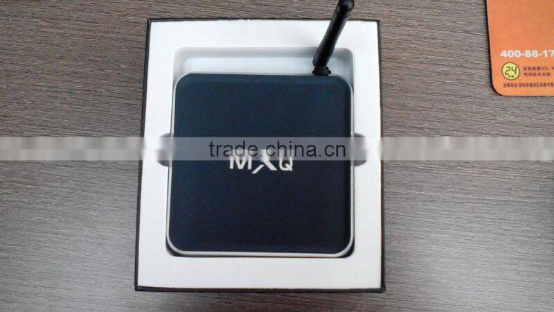 bluetooth4.0 RAM 2GB ROM 8GB kodi 802.11b/g/n wifi Amlogic S805 quad core EM12 MXQ Firmware android 4.4 tv box