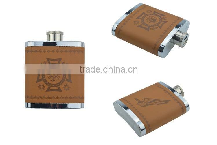 2016 Sale promotion led indicate and faux leather CE ROHS power bank/10800mah flask power bank with electronic products