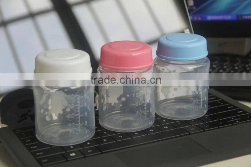2016 new design high quality cheap price breast milk plastic container juice storage bottle