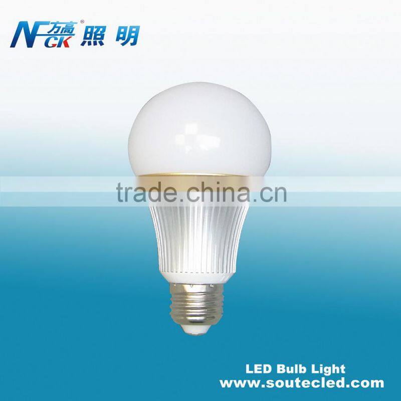 silver casing aluminum good cooling E27 base 220VAC 270 degree 5watt bulb led for hotel restaurant