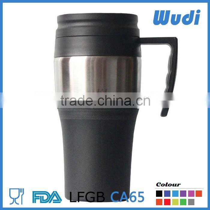 16OZ tumbler stainless steel with handle and screw lid CM017