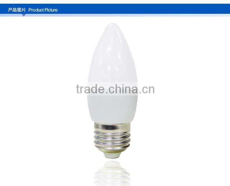 E26/E27 plastic 70lm/w Coreach led candle C37 2w