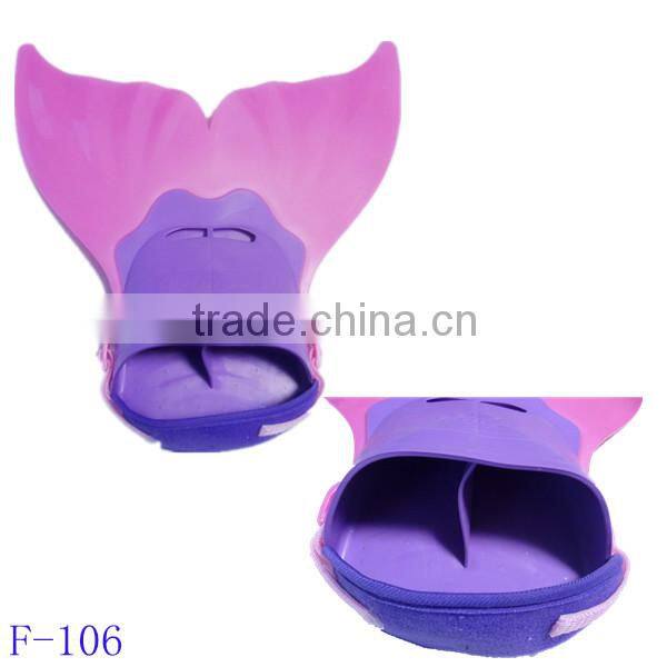 sea-maid swimming fins for kids,fish shape swim flippers