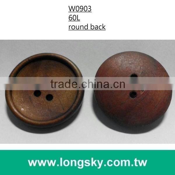 (#W0902) 1.5" 60L large size common design natural wood button