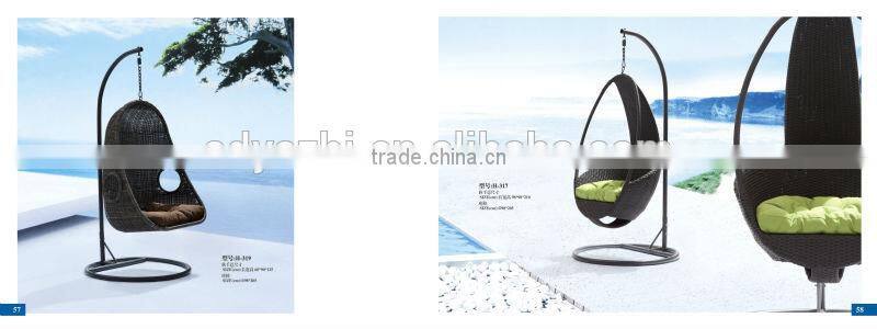 2016 new design PE rattan swing chair