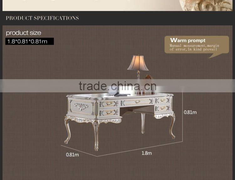 hand carved home furniture European company writing desk -luxury furniture italy design