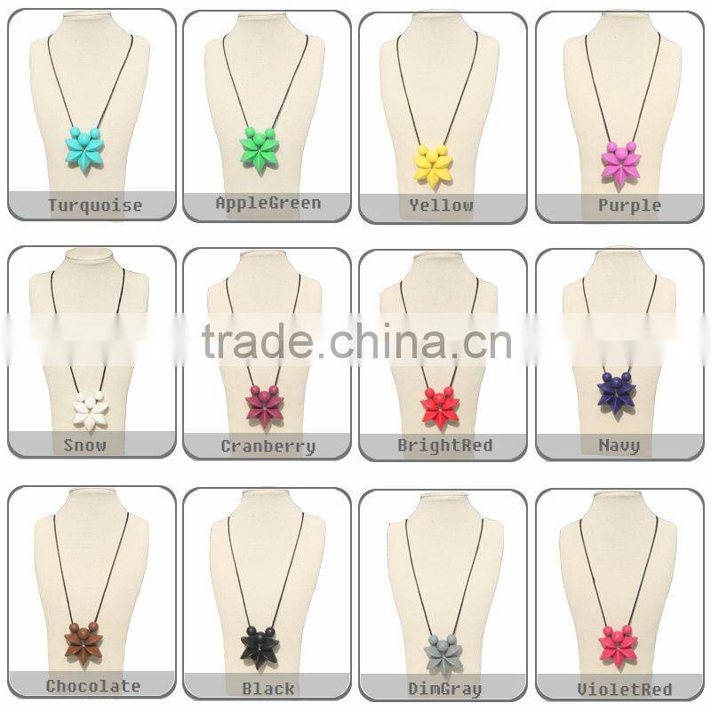 Soft Silicone Necklace for Teething/Fashion silicone necklace 2015