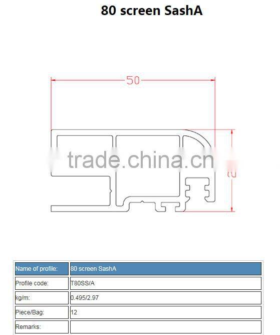 screen sash window pvc profile upvc horizontal sliding window