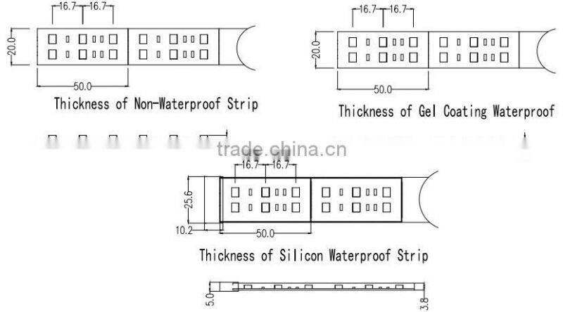 Single color double row 120led/m smd 5050 IP66/IP67 sicilon tube waterproof led flexible strip light tape 24V