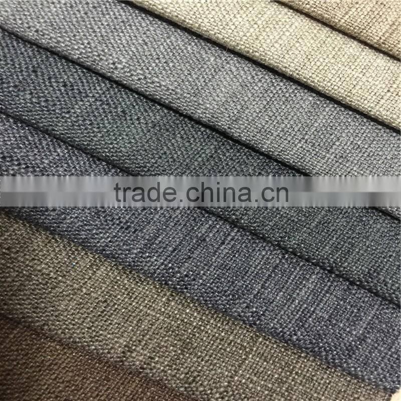 polyester linen look woven sofa fabric for sofa upholstery home textile